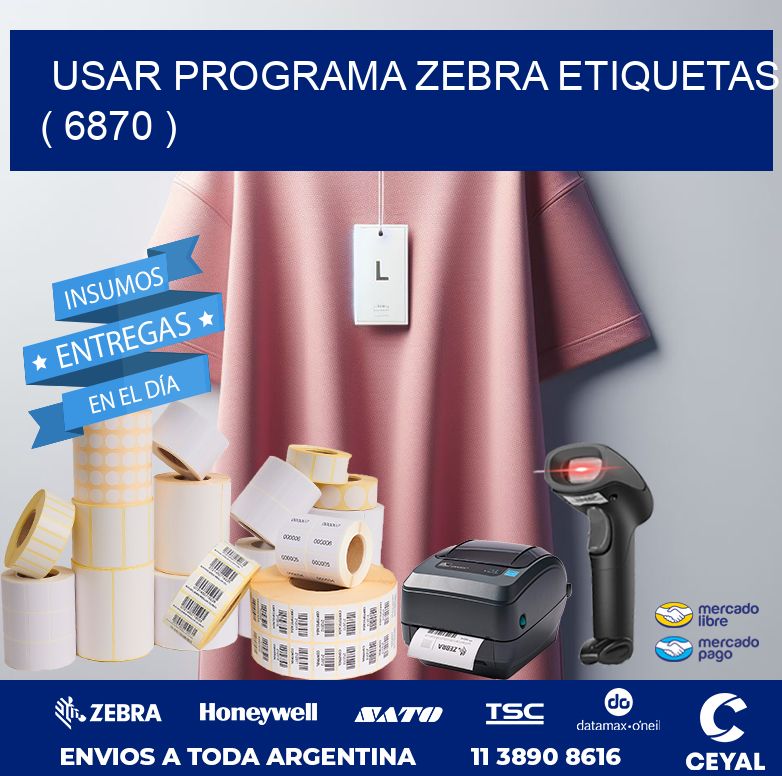 USAR PROGRAMA ZEBRA ETIQUETAS ( 6870 )