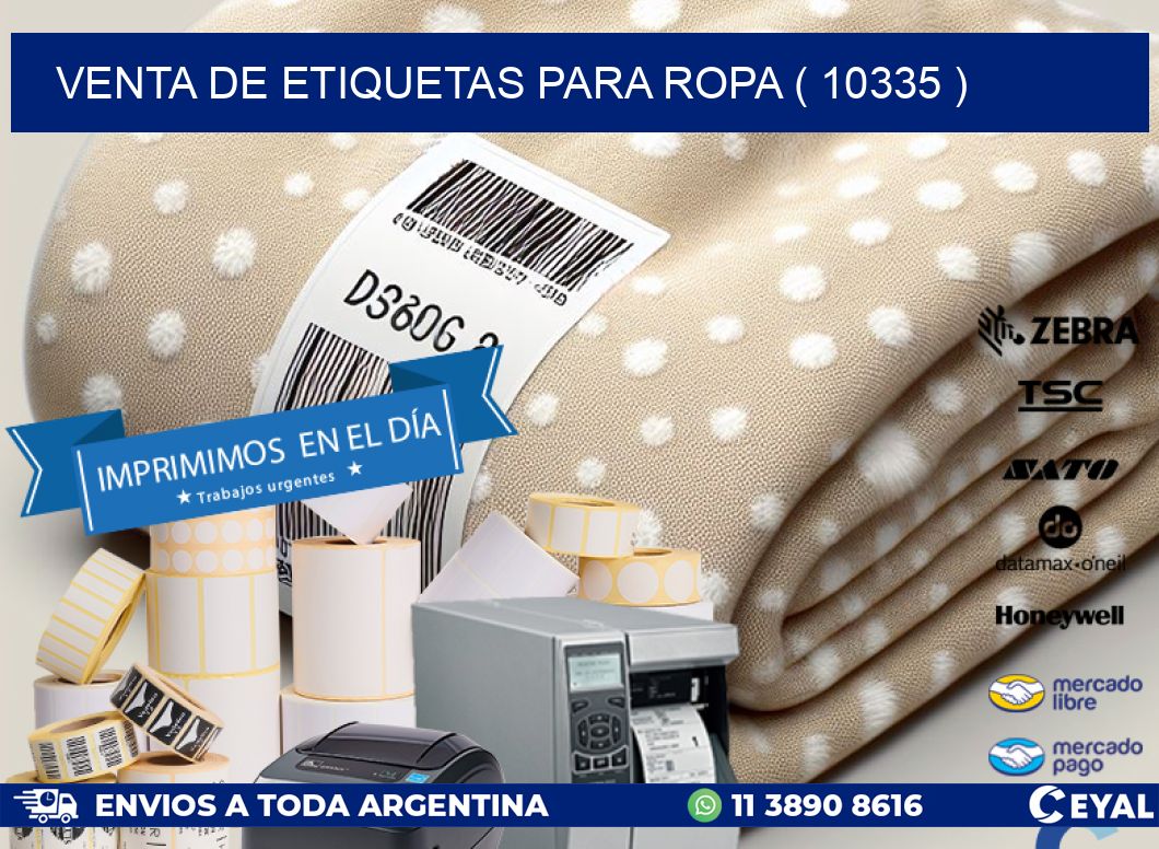VENTA DE ETIQUETAS PARA ROPA ( 10335 )