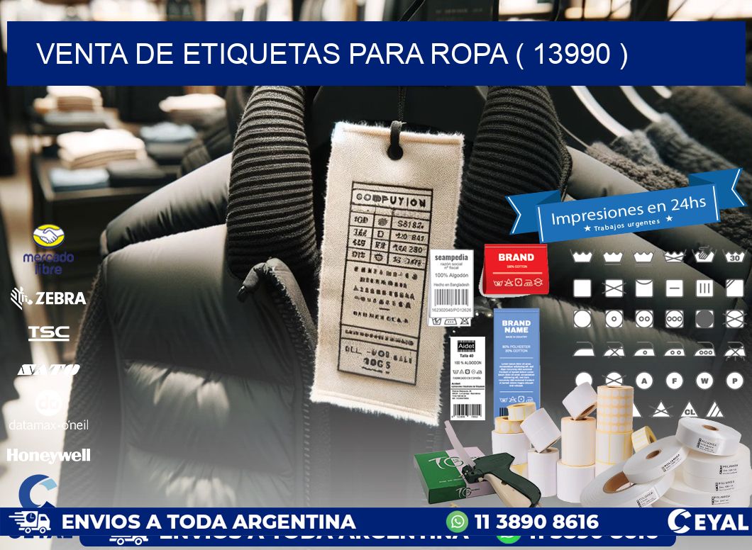 VENTA DE ETIQUETAS PARA ROPA ( 13990 )