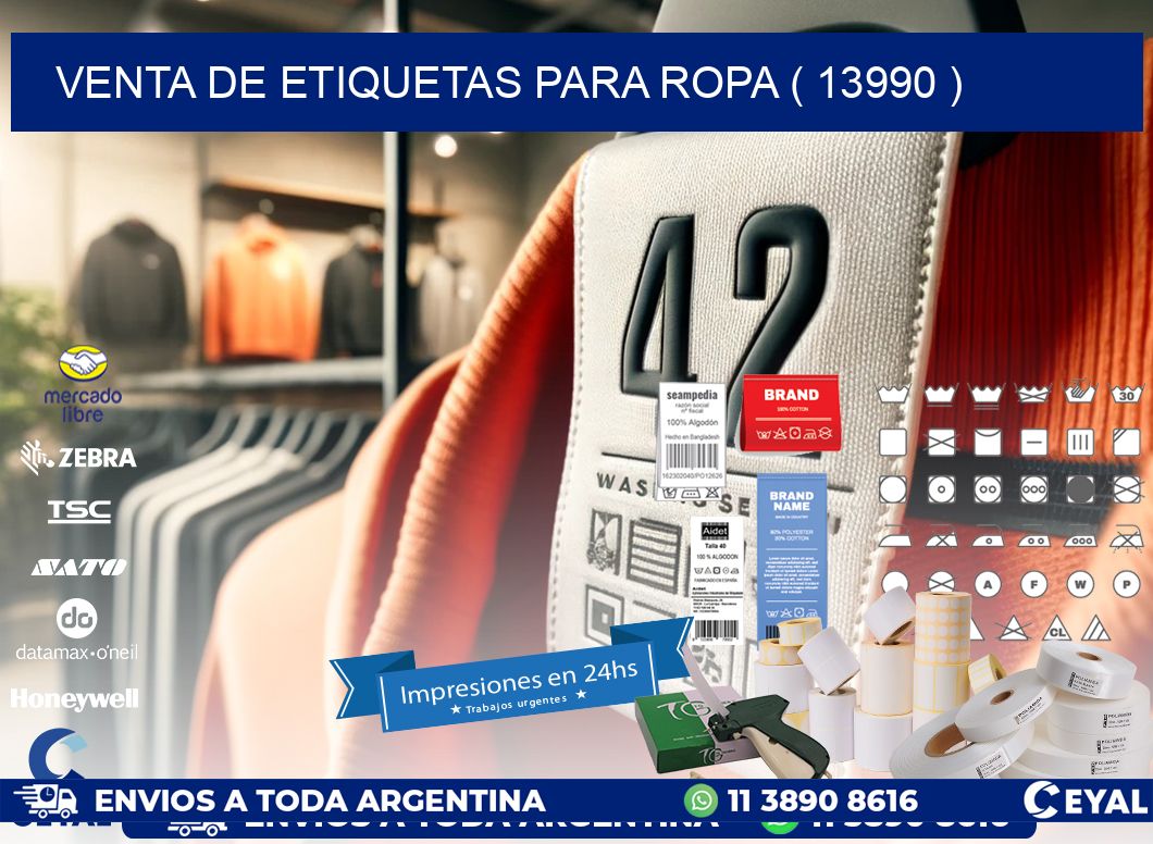 VENTA DE ETIQUETAS PARA ROPA ( 13990 )