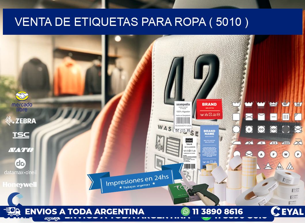 VENTA DE ETIQUETAS PARA ROPA ( 5010 )