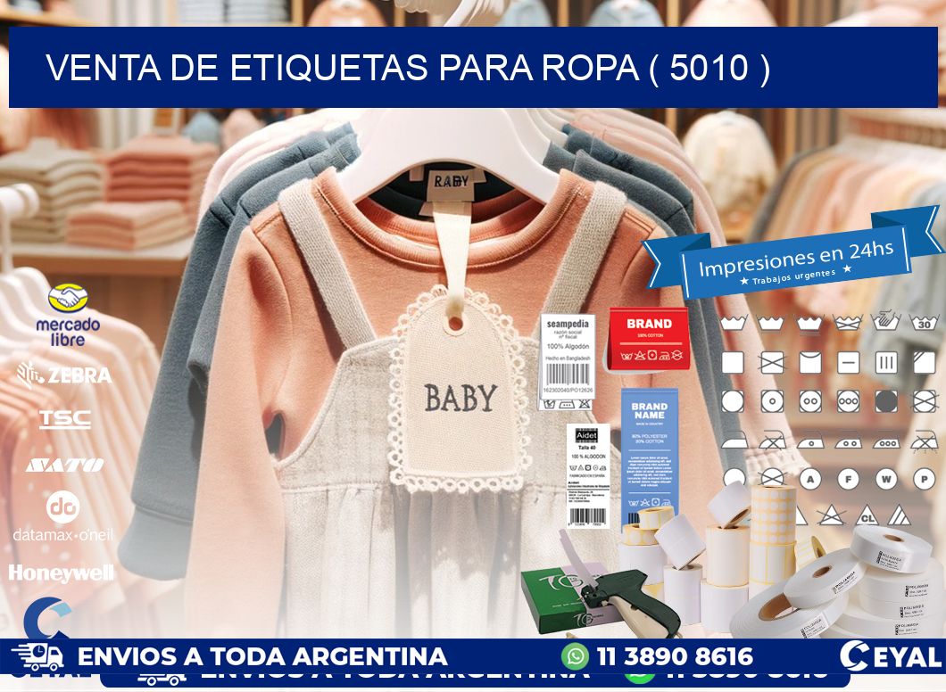 VENTA DE ETIQUETAS PARA ROPA ( 5010 )