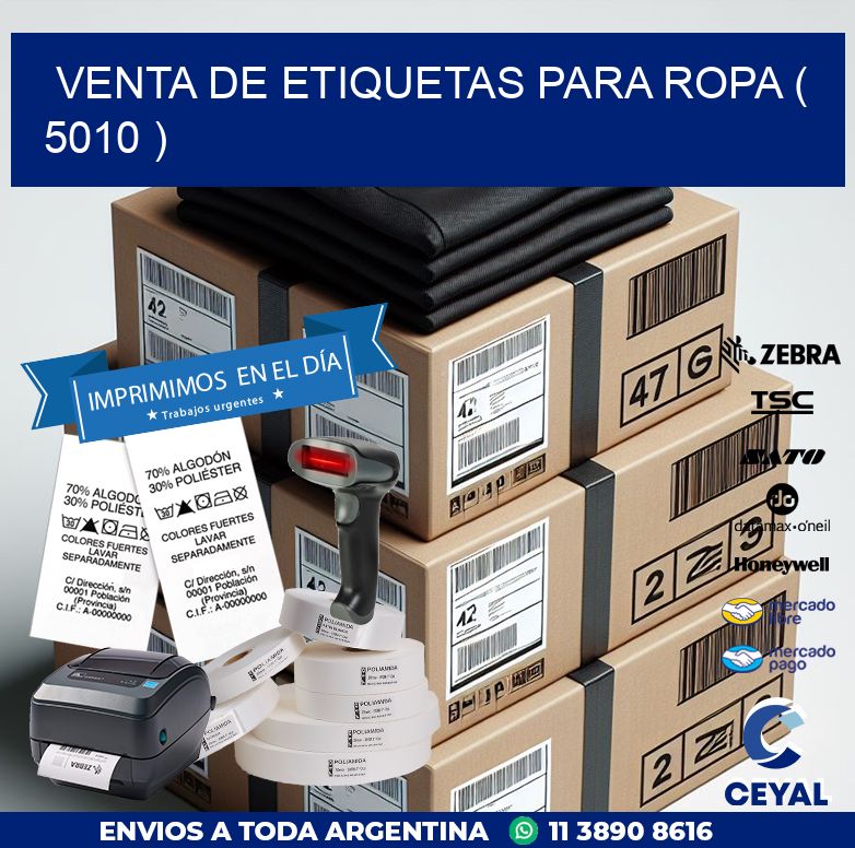 VENTA DE ETIQUETAS PARA ROPA ( 5010 )