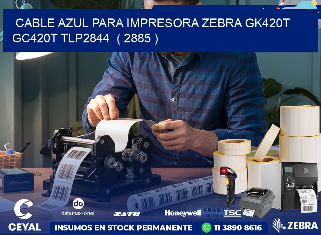 cable azul para impresora zebra GK420T GC420T TLP2844  ( 2885 )
