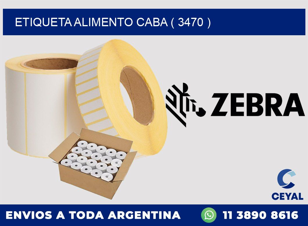 etiqueta alimento caba ( 3470 )
