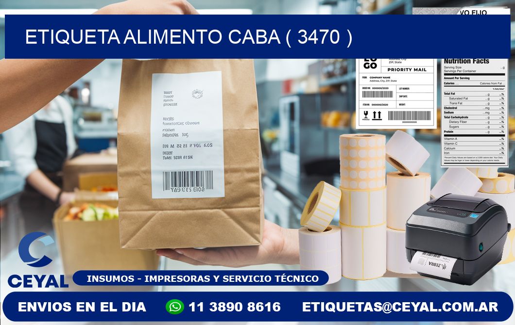 etiqueta alimento caba ( 3470 )