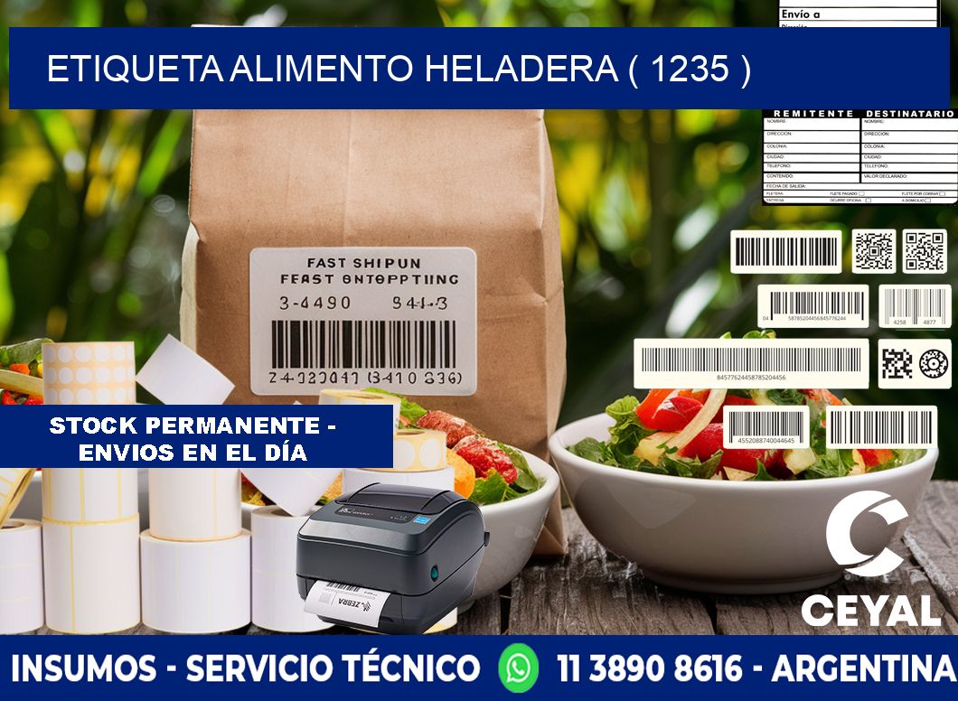 etiqueta alimento heladera ( 1235 )