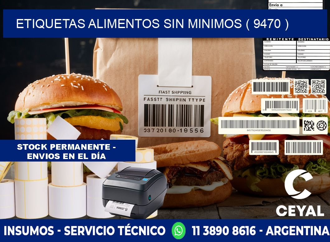 etiquetas alimentos sin minimos ( 9470 )