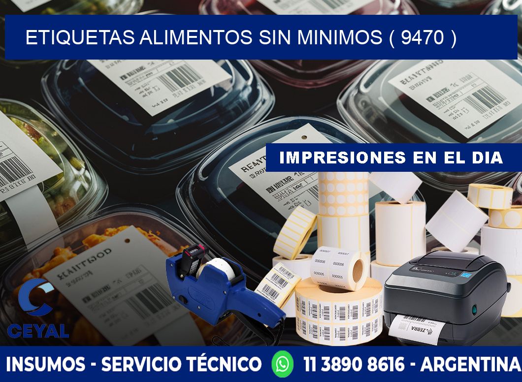 etiquetas alimentos sin minimos ( 9470 )