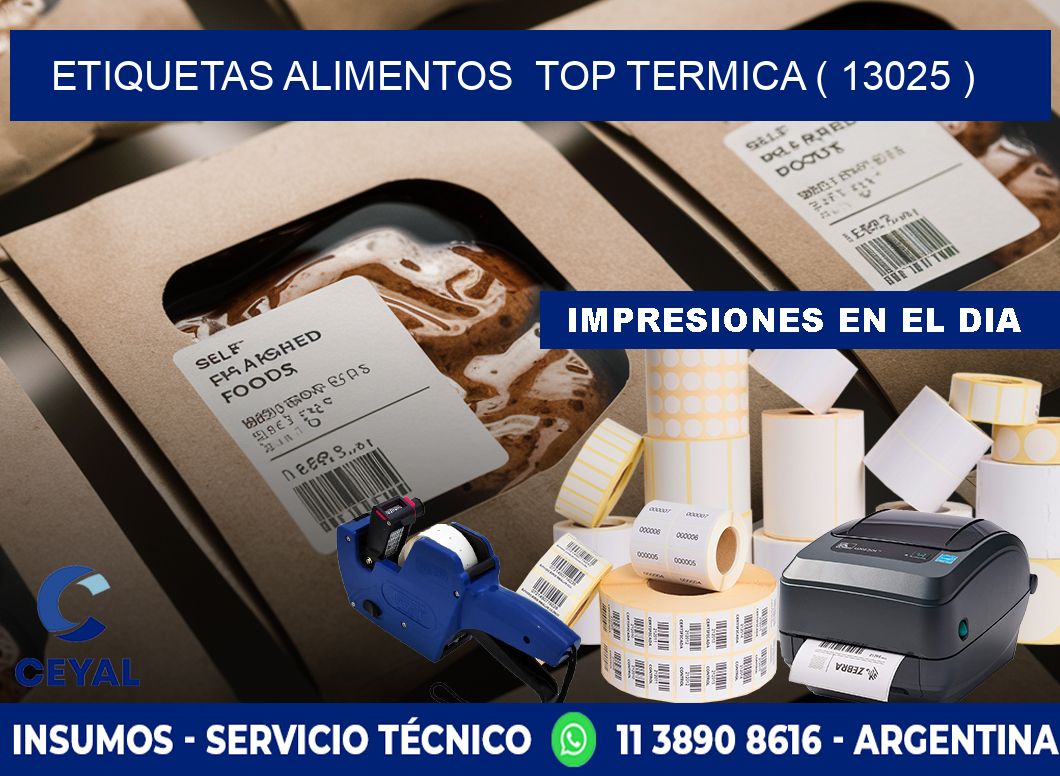 etiquetas alimentos top termica ( 13025 )