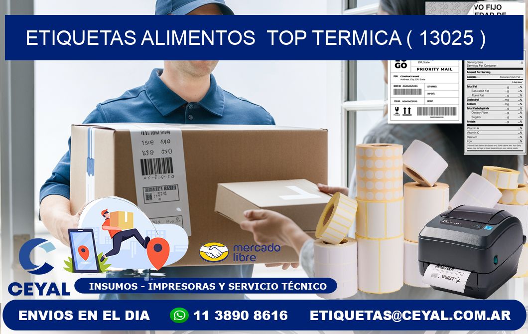 etiquetas alimentos top termica ( 13025 )