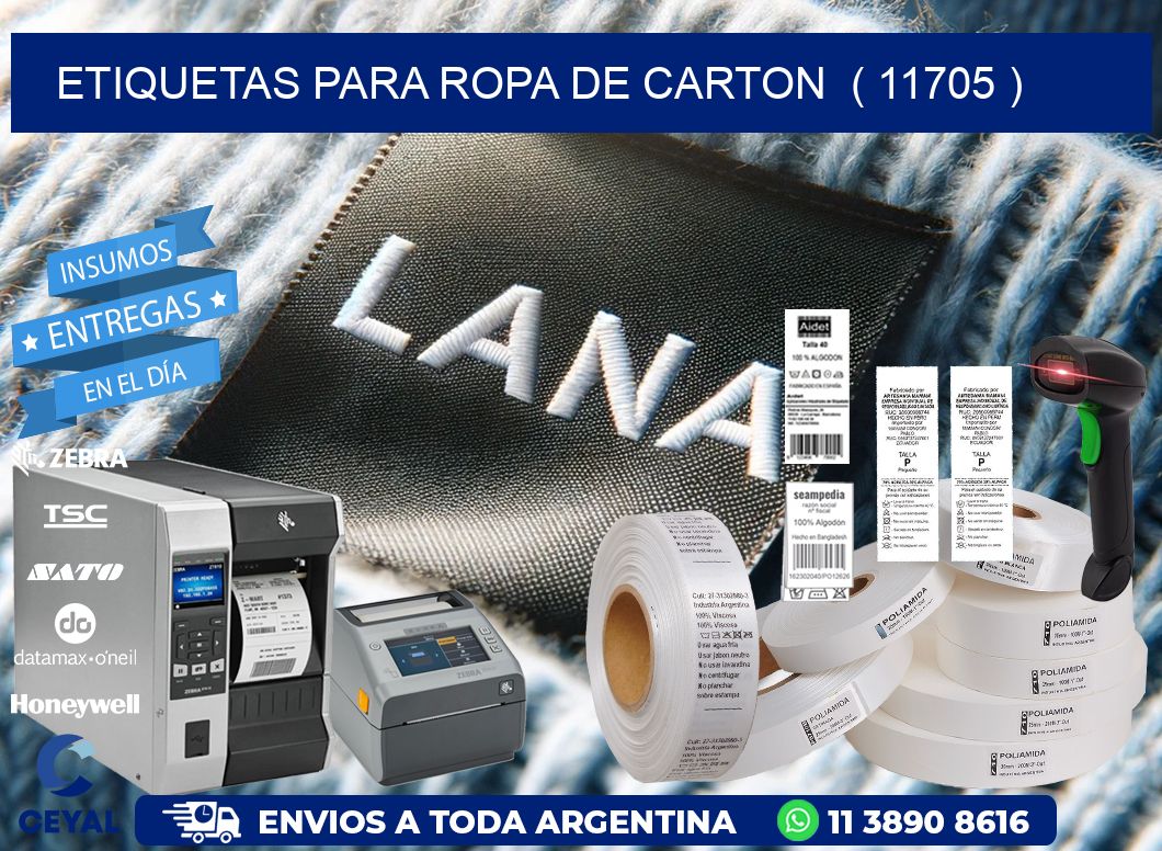 etiquetas para ropa de carton ( 11705 )