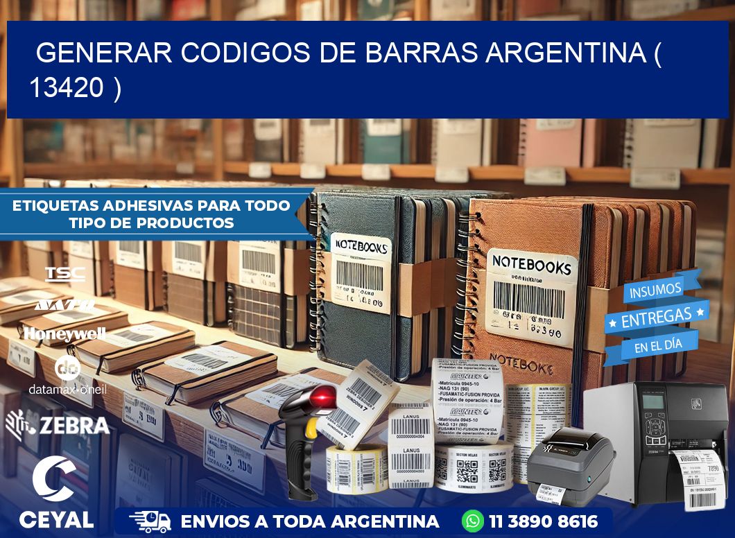 generar codigos de barras argentina ( 13420 )