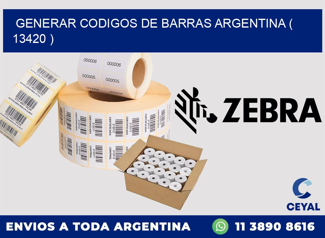 generar codigos de barras argentina ( 13420 )