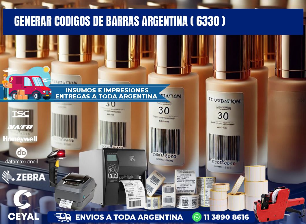 generar codigos de barras argentina ( 6330 )