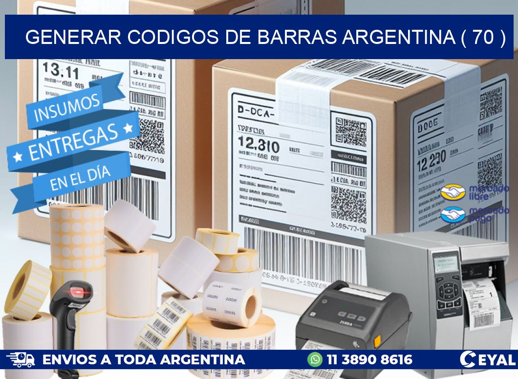 generar codigos de barras argentina ( 70 )