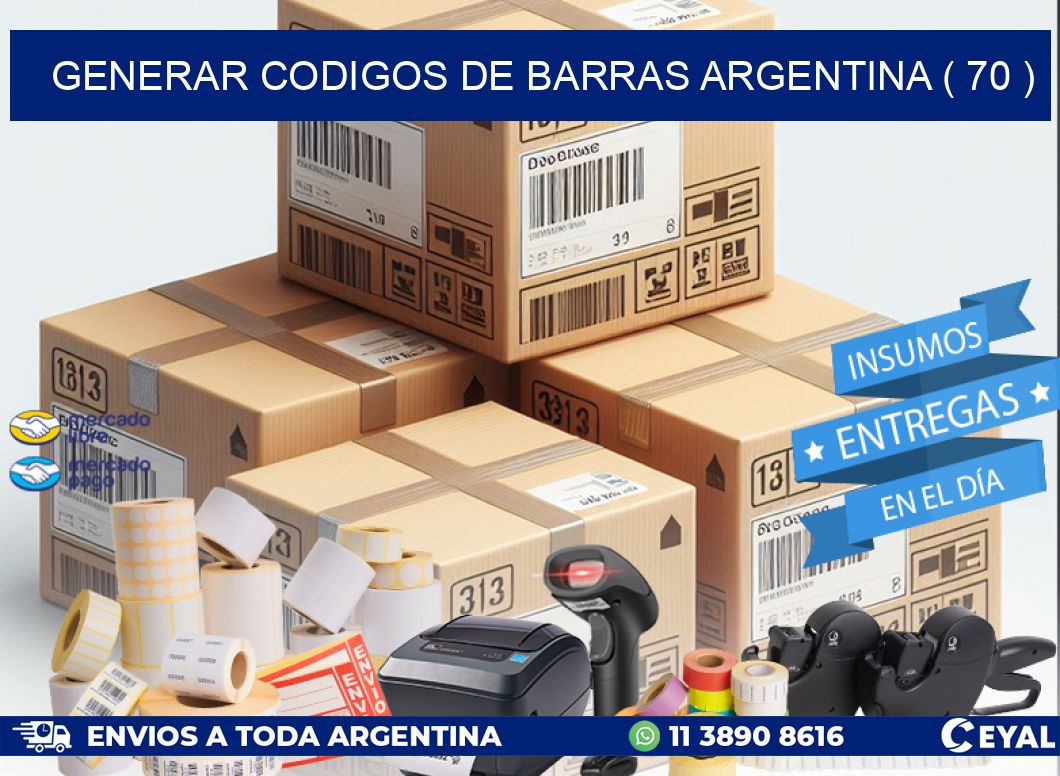 generar codigos de barras argentina ( 70 )