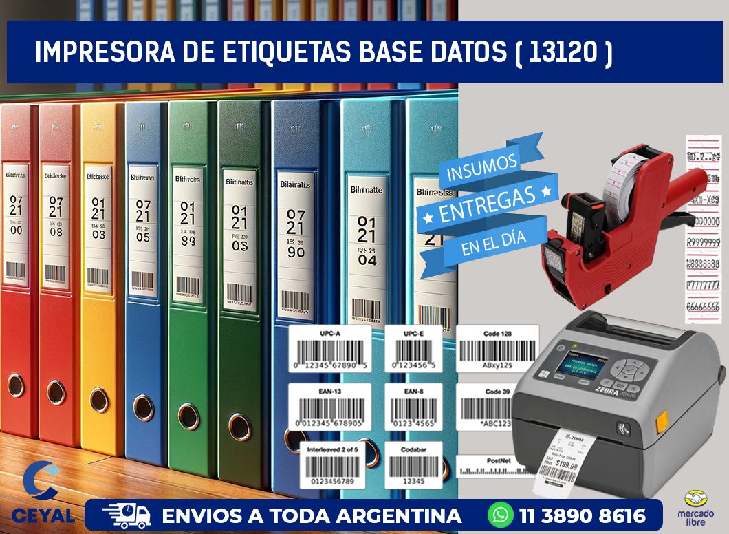 impresora de etiquetas base datos ( 13120 )