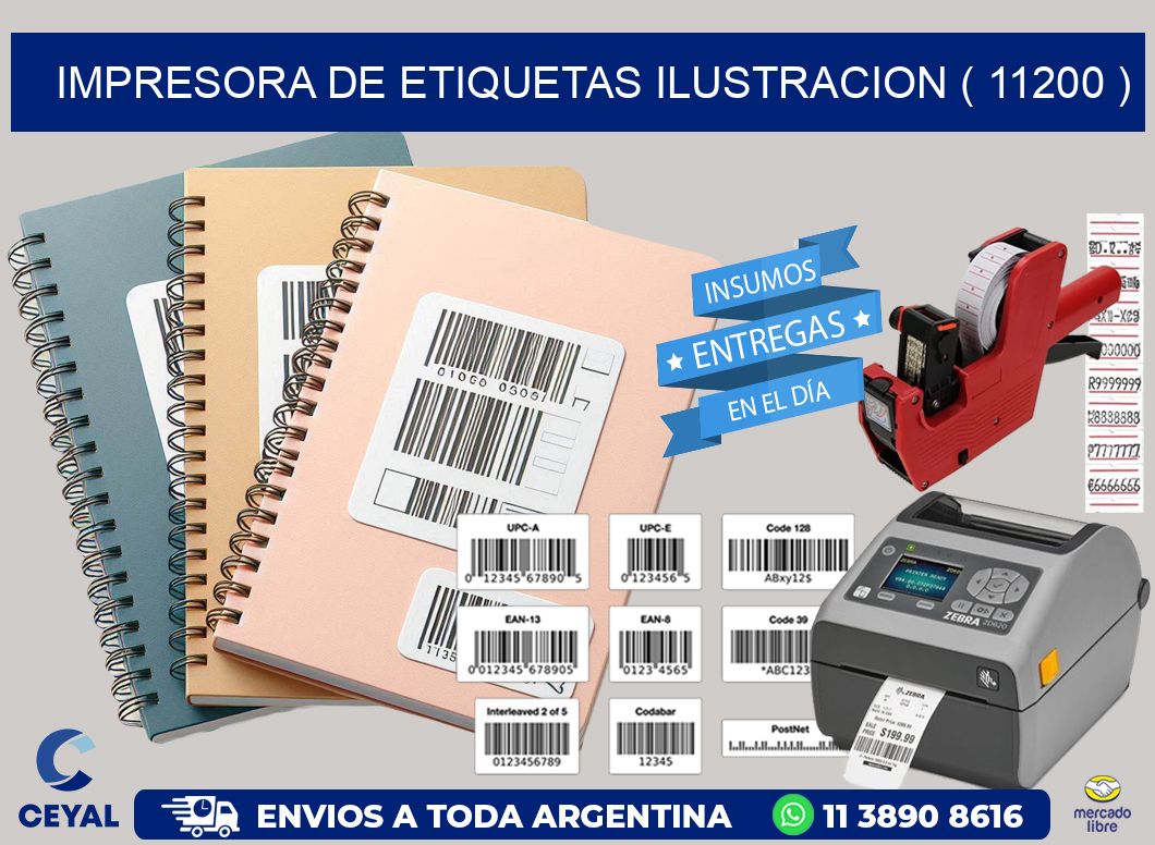 impresora de etiquetas ilustracion ( 11200 )