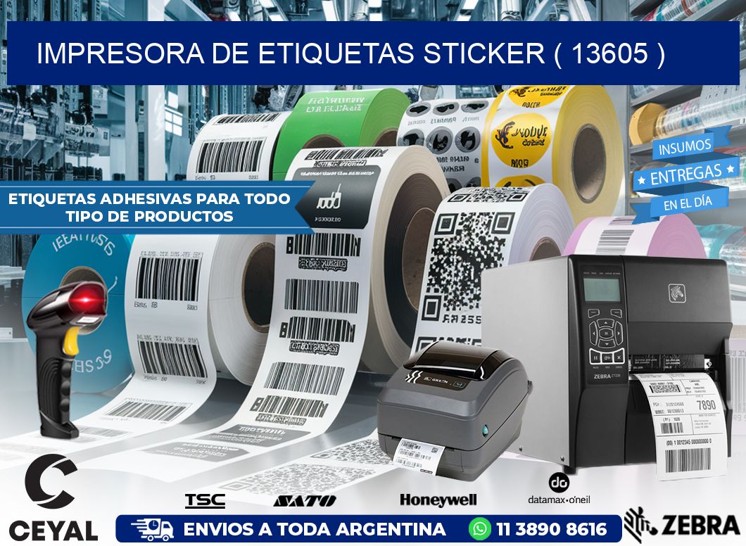 impresora de etiquetas sticker ( 13605 )