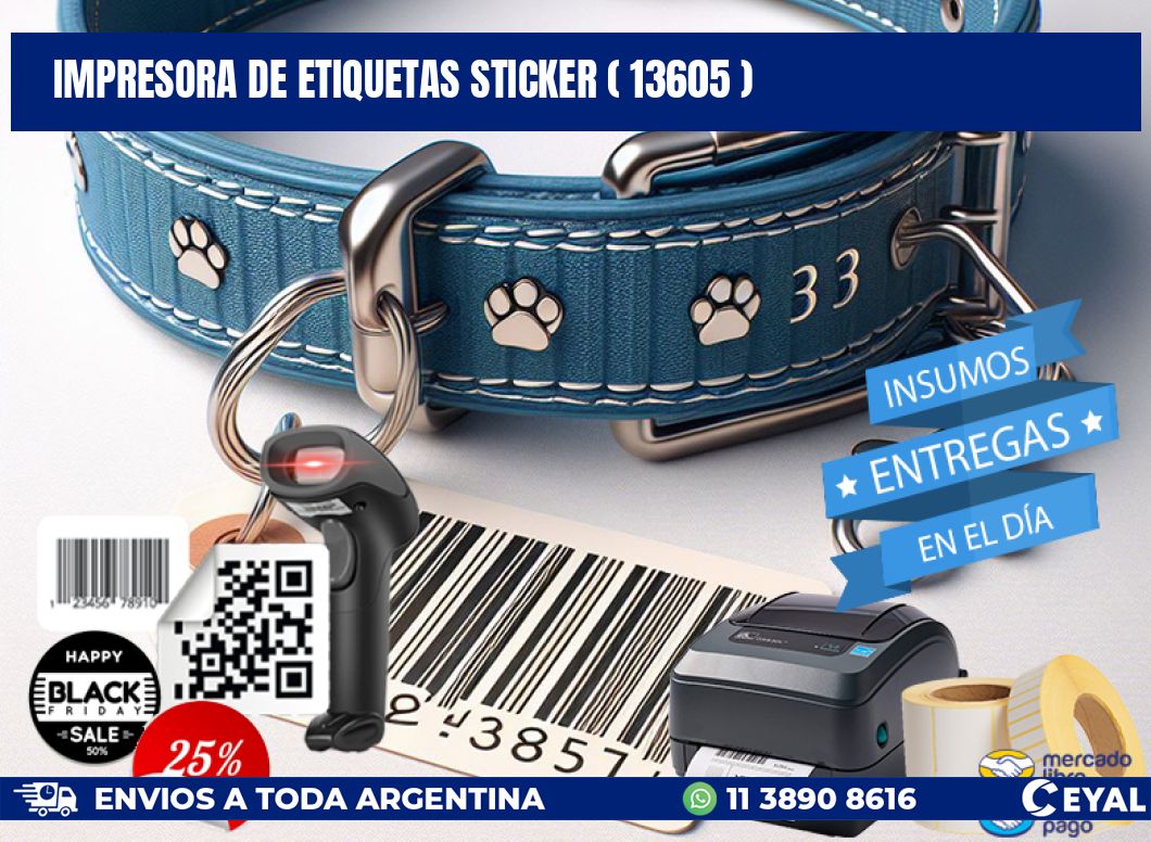 impresora de etiquetas sticker ( 13605 )