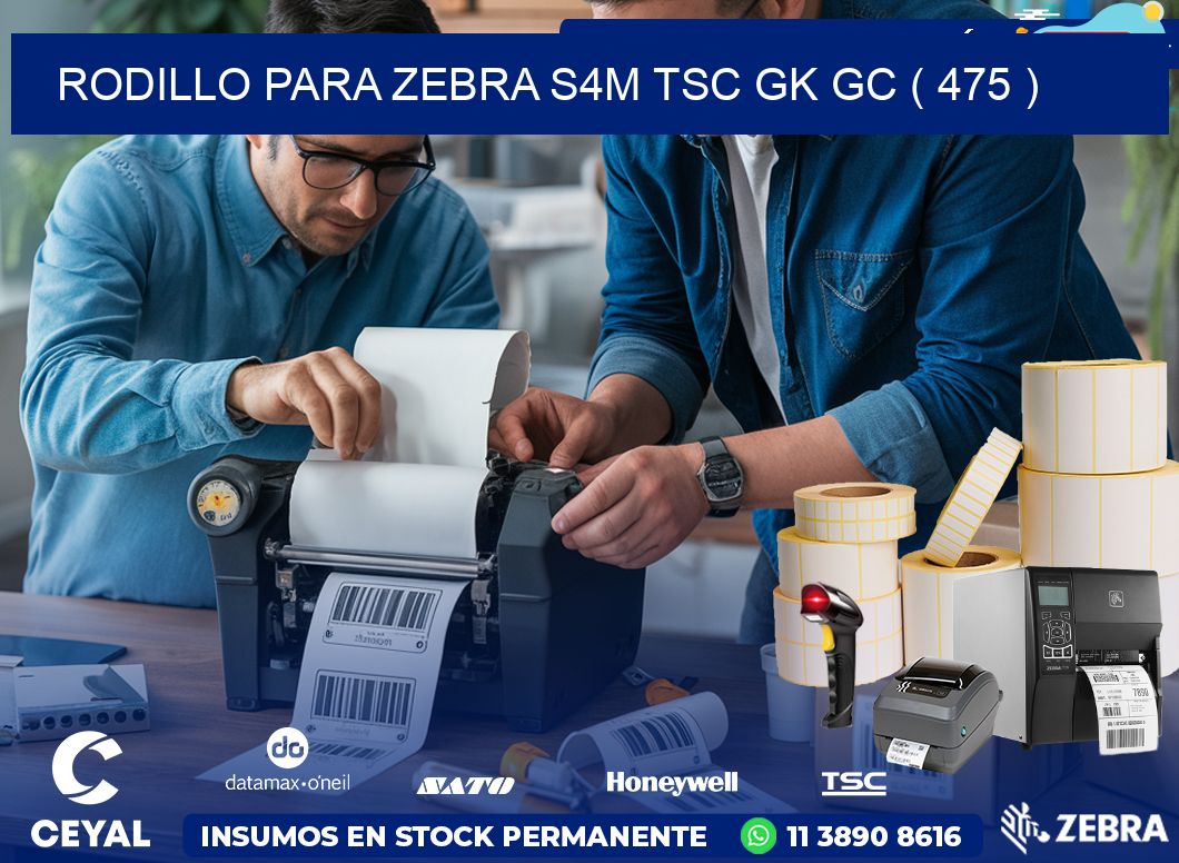 rodillo para zebra S4M TSC GK GC ( 475 )