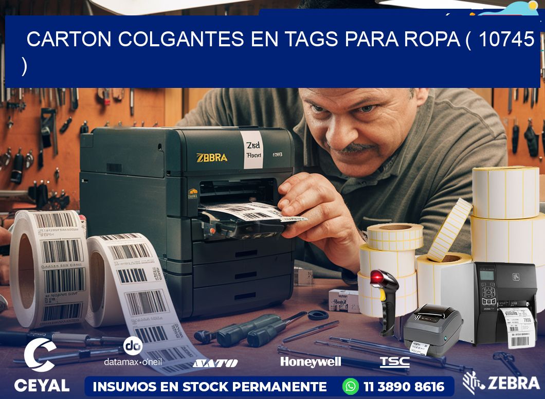 CARTON COLGANTES EN TAGS PARA ROPA ( 10745 )