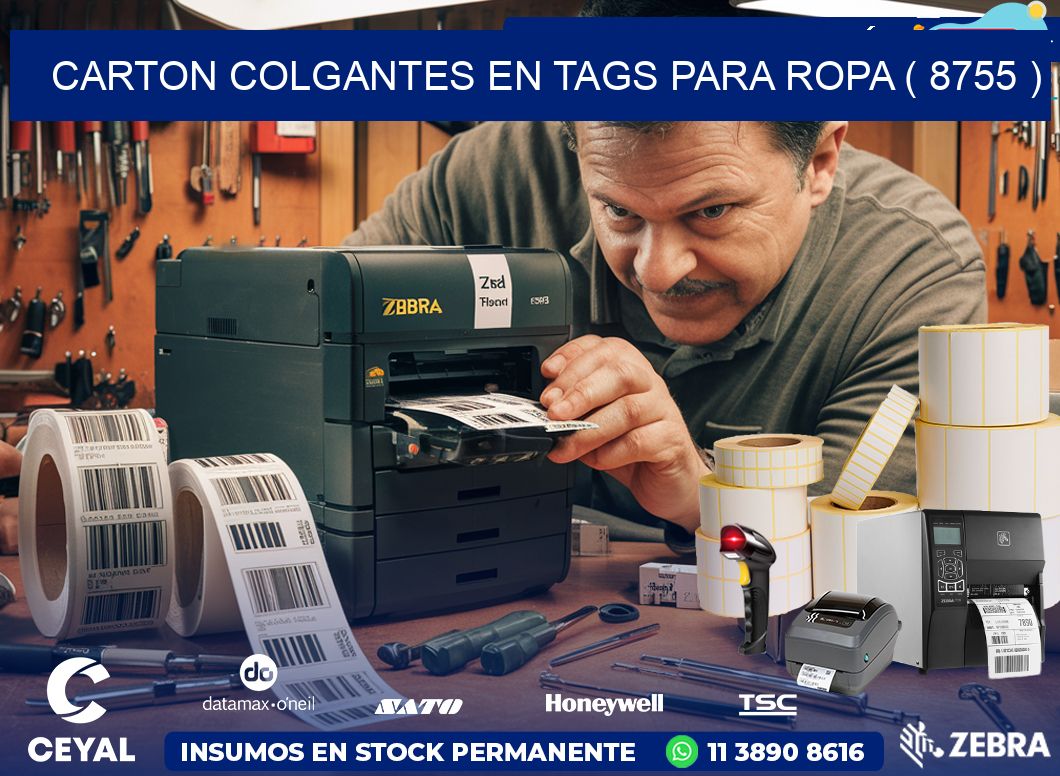 CARTON COLGANTES EN TAGS PARA ROPA ( 8755 )