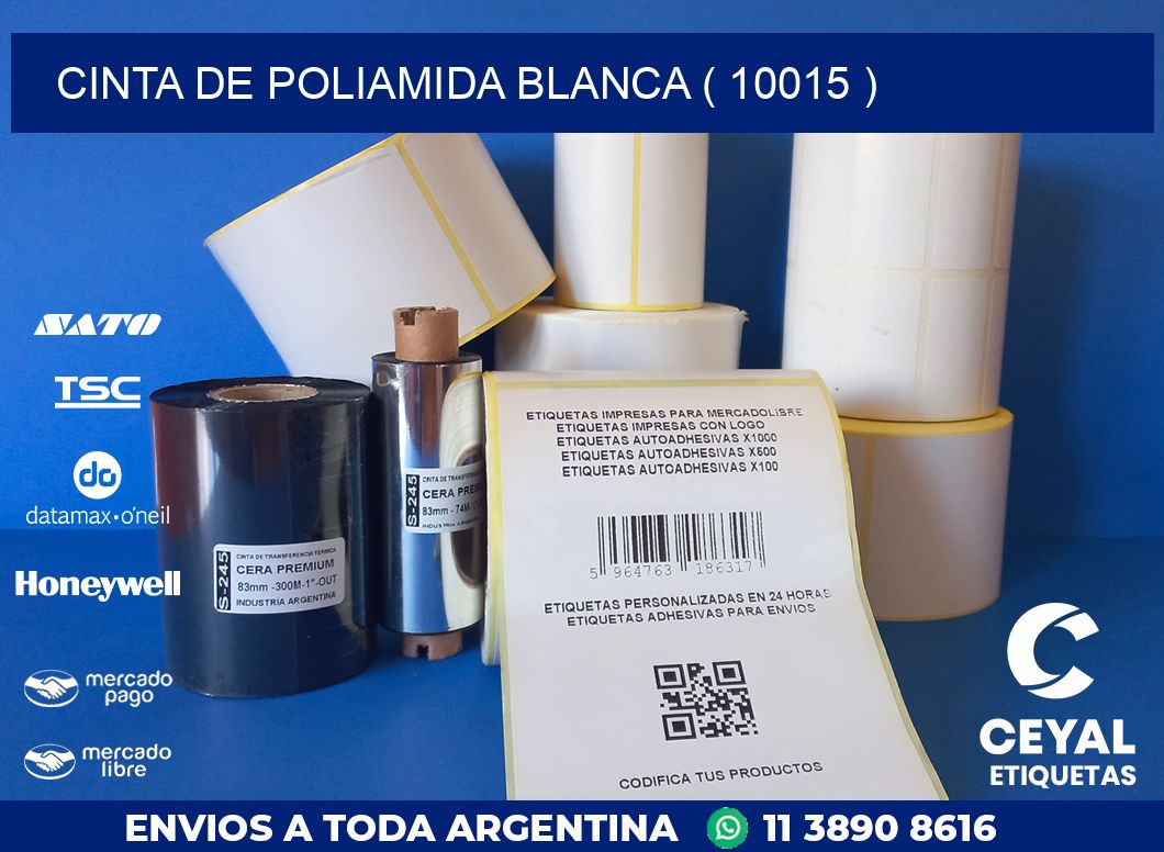 CINTA DE POLIAMIDA BLANCA ( 10015 )