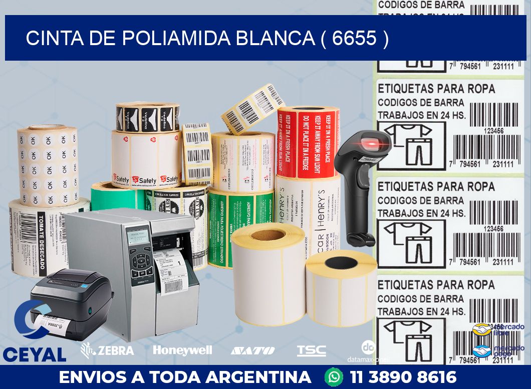 CINTA DE POLIAMIDA BLANCA ( 6655 )