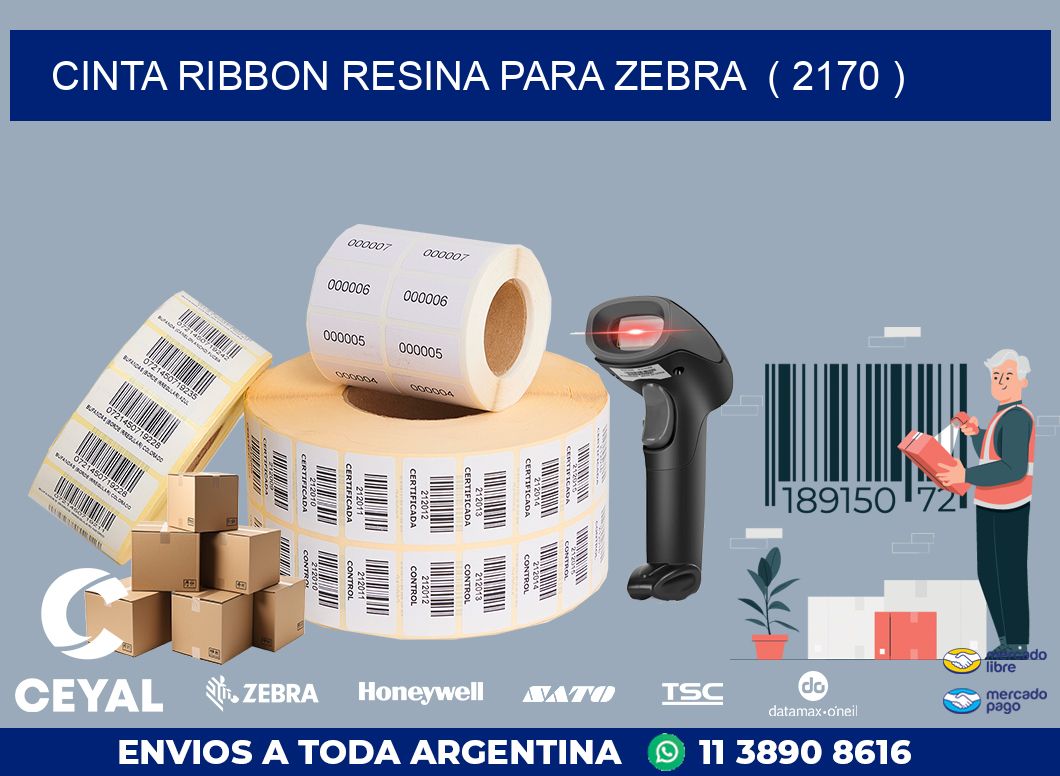 CINTA RIBBON RESINA PARA ZEBRA  ( 2170 )