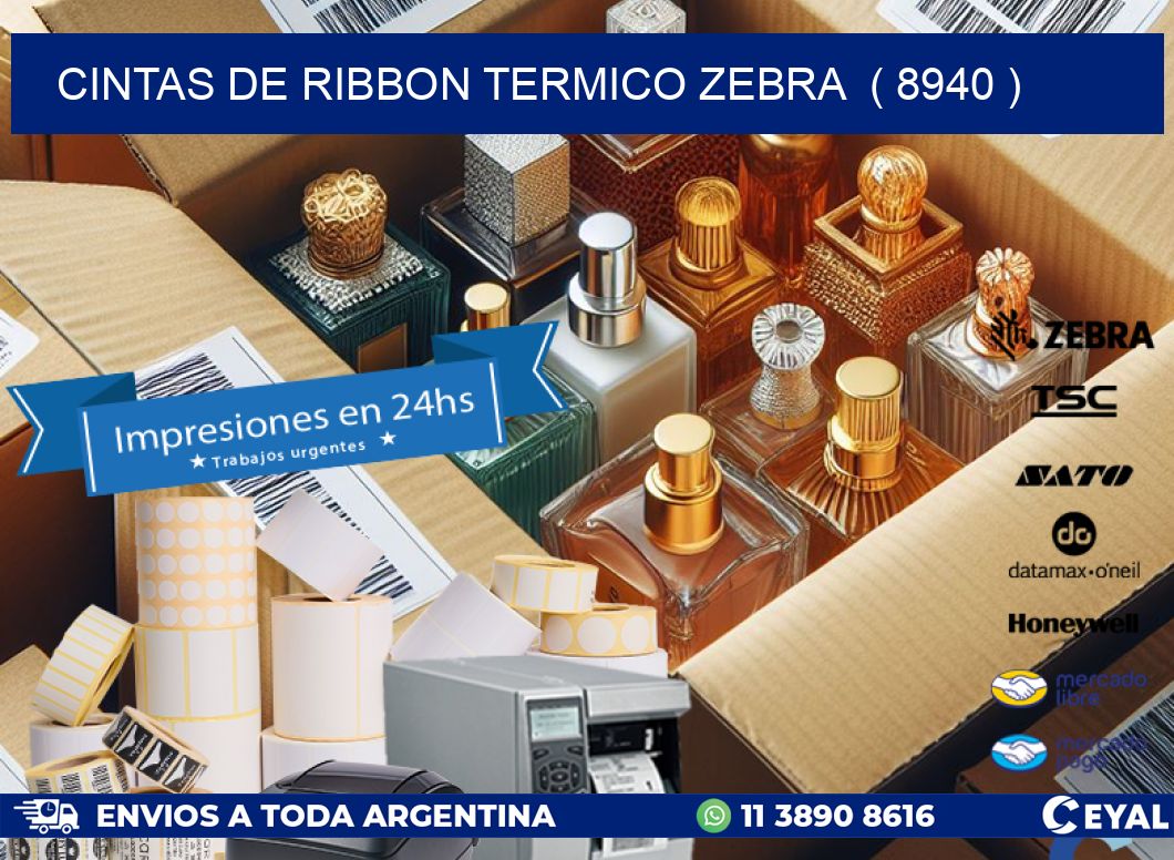CINTAS DE RIBBON TERMICO ZEBRA ( 8940 )