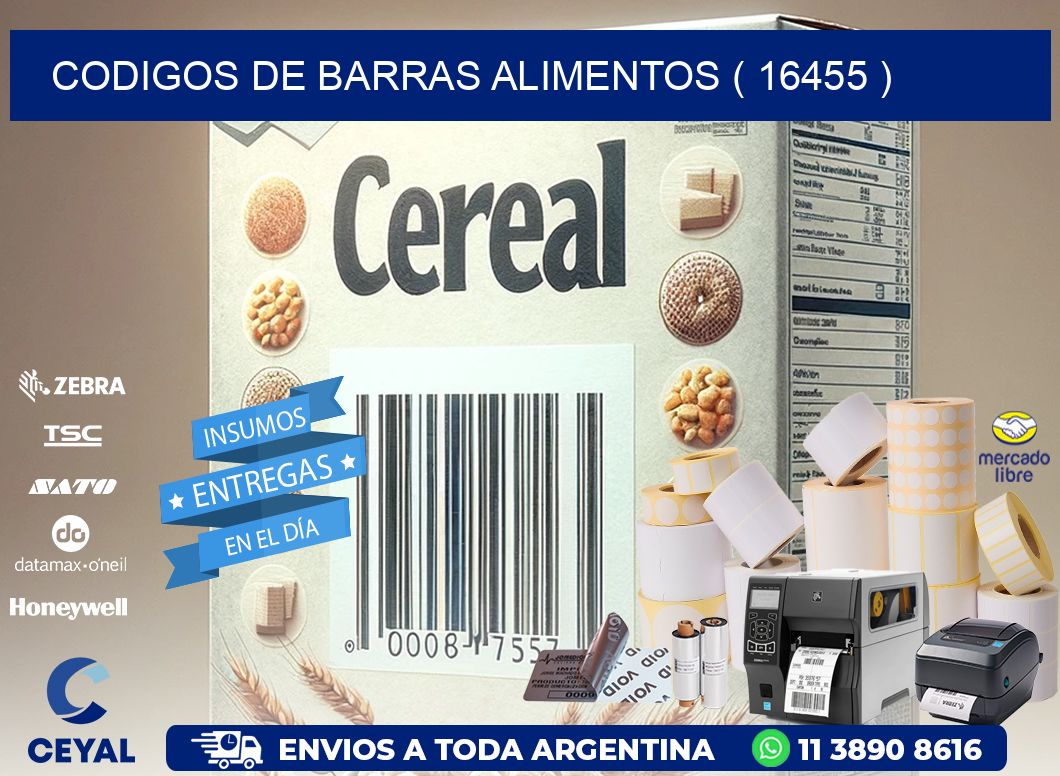 CODIGOS DE BARRAS ALIMENTOS ( 16455 )