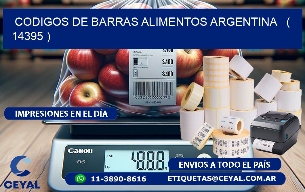 CODIGOS DE BARRAS ALIMENTOS ARGENTINA   ( 14395 )