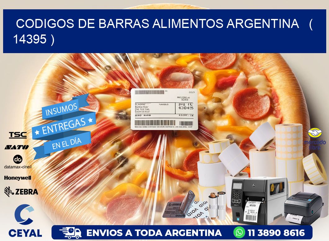 CODIGOS DE BARRAS ALIMENTOS ARGENTINA ( 14395 )