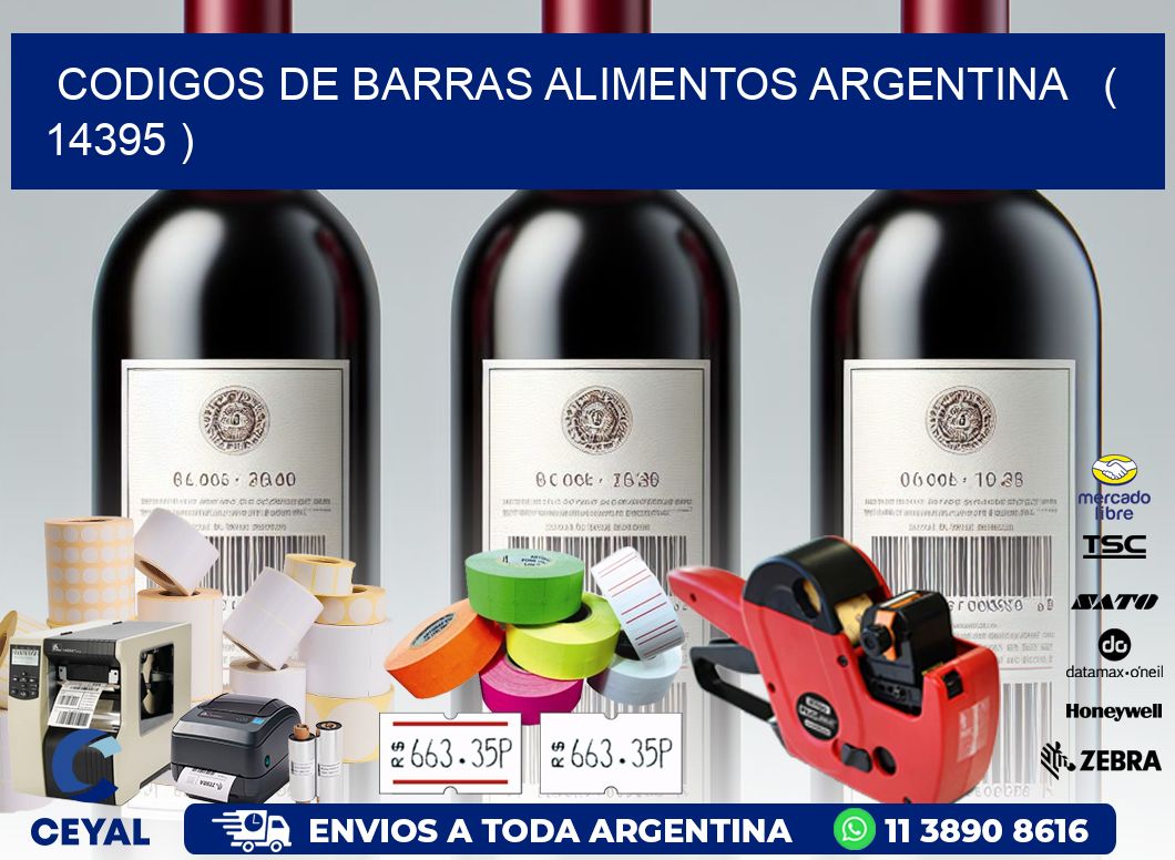 CODIGOS DE BARRAS ALIMENTOS ARGENTINA ( 14395 )