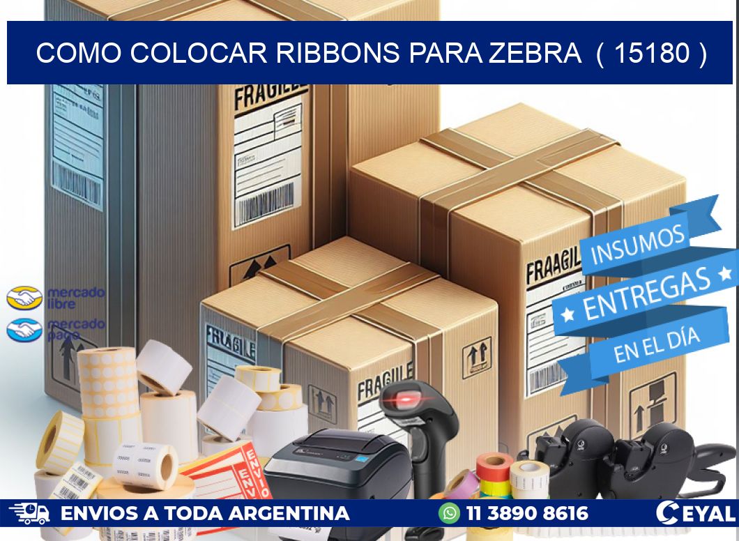 COMO COLOCAR RIBBONS PARA ZEBRA ( 15180 )
