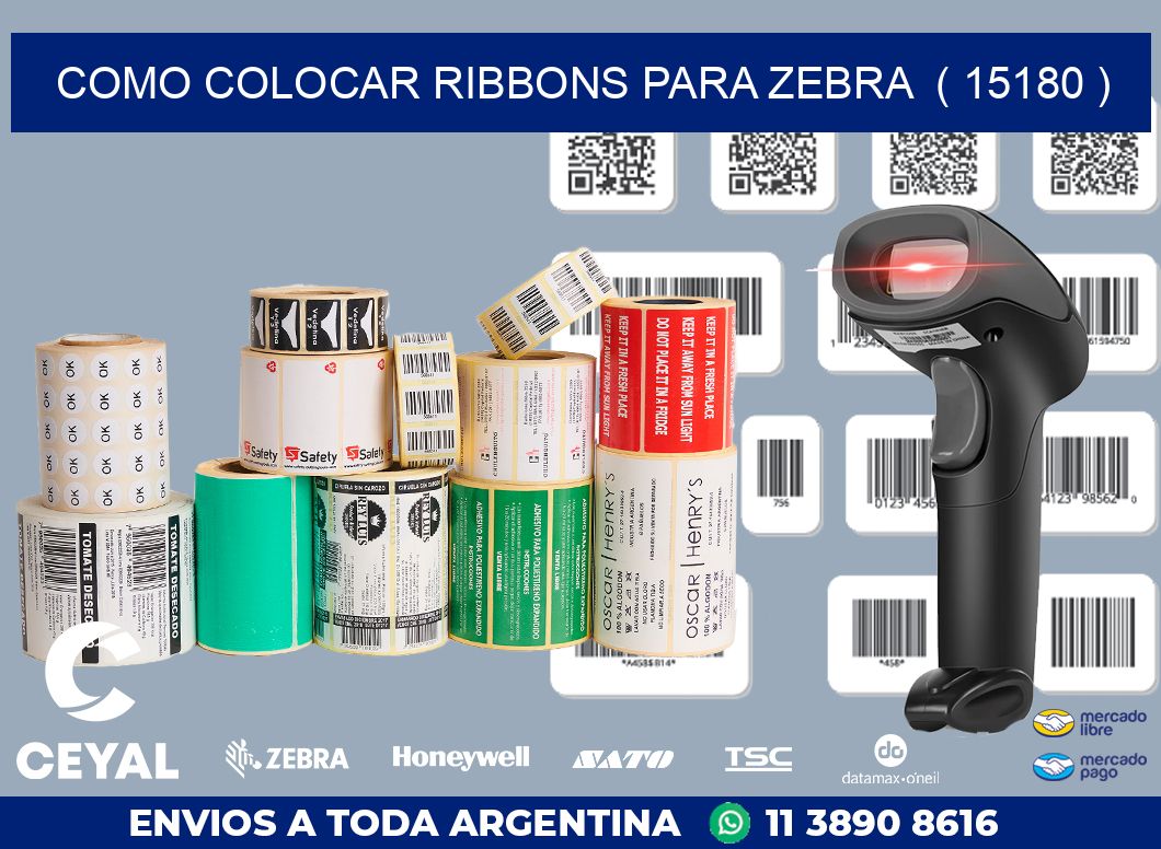COMO COLOCAR RIBBONS PARA ZEBRA ( 15180 )