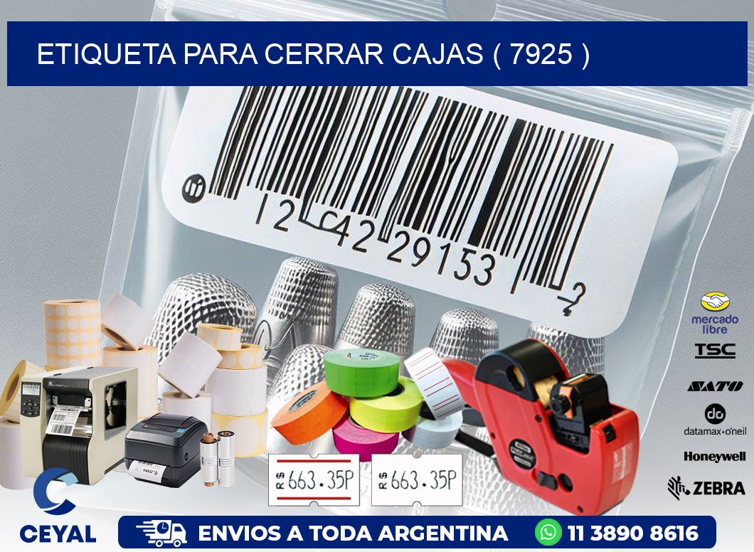 ETIQUETA PARA CERRAR CAJAS ( 7925 )