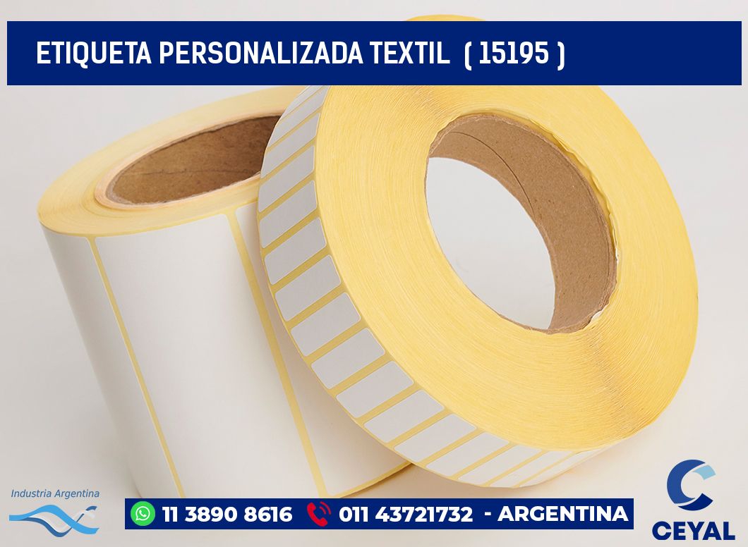 ETIQUETA PERSONALIZADA TEXTIL  ( 15195 )