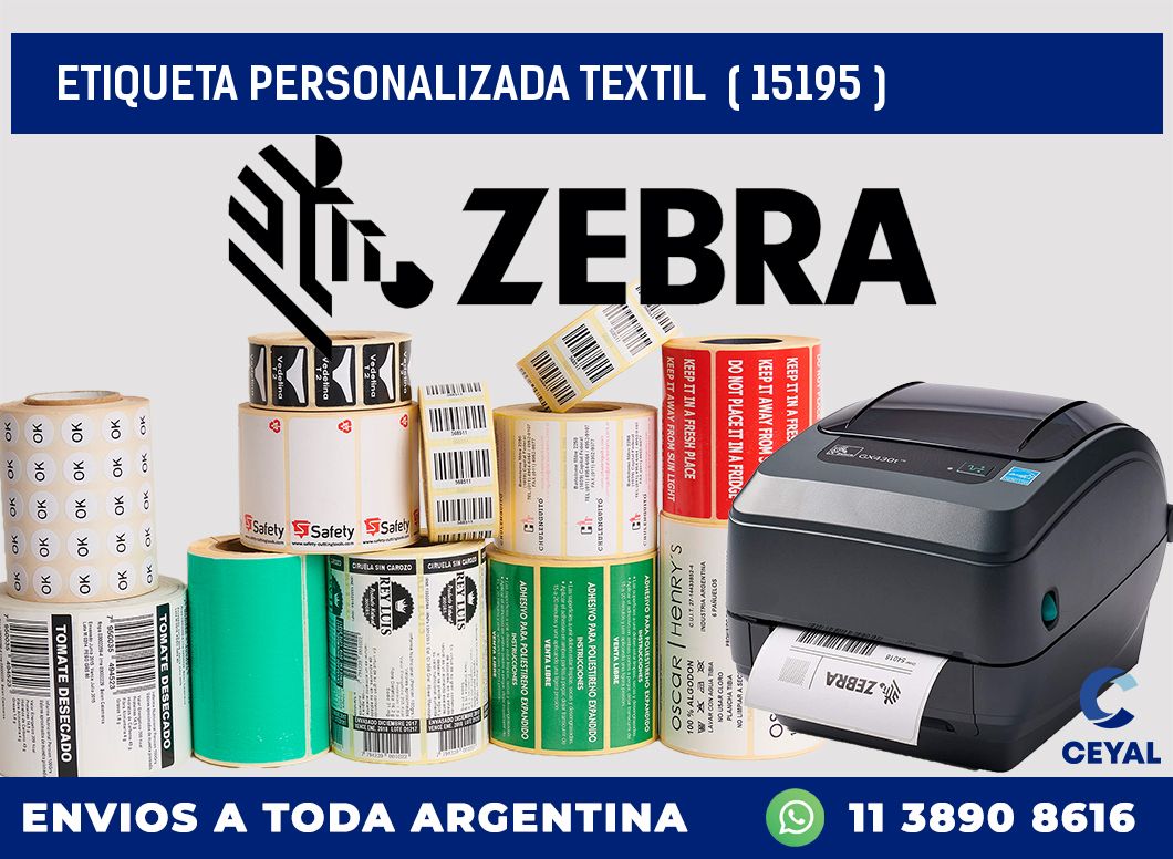 ETIQUETA PERSONALIZADA TEXTIL  ( 15195 )