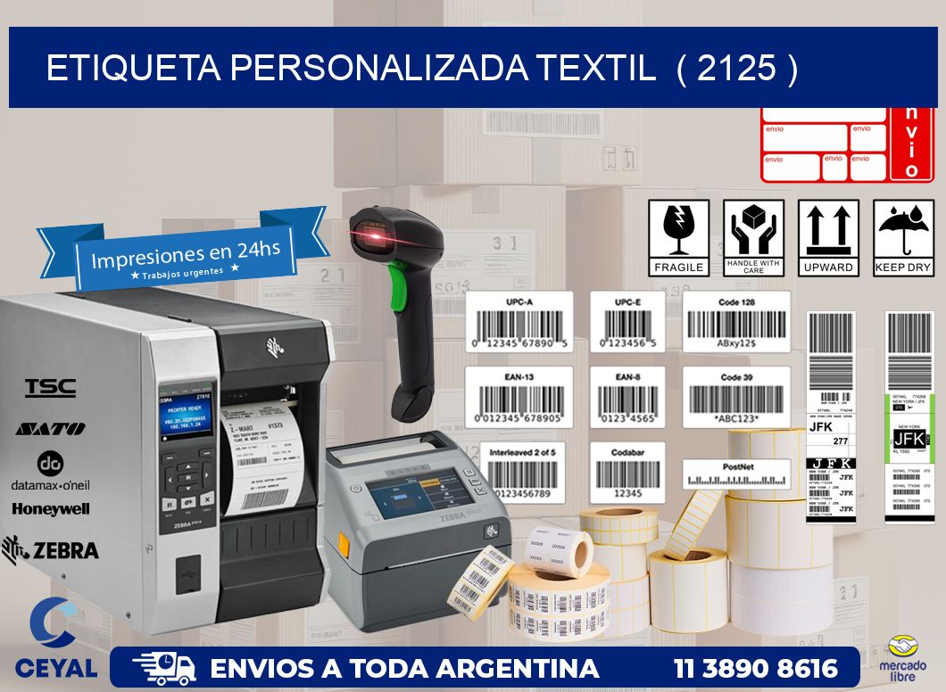 ETIQUETA PERSONALIZADA TEXTIL ( 2125 )