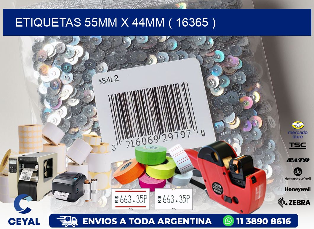 ETIQUETAS 55MM X 44MM ( 16365 )