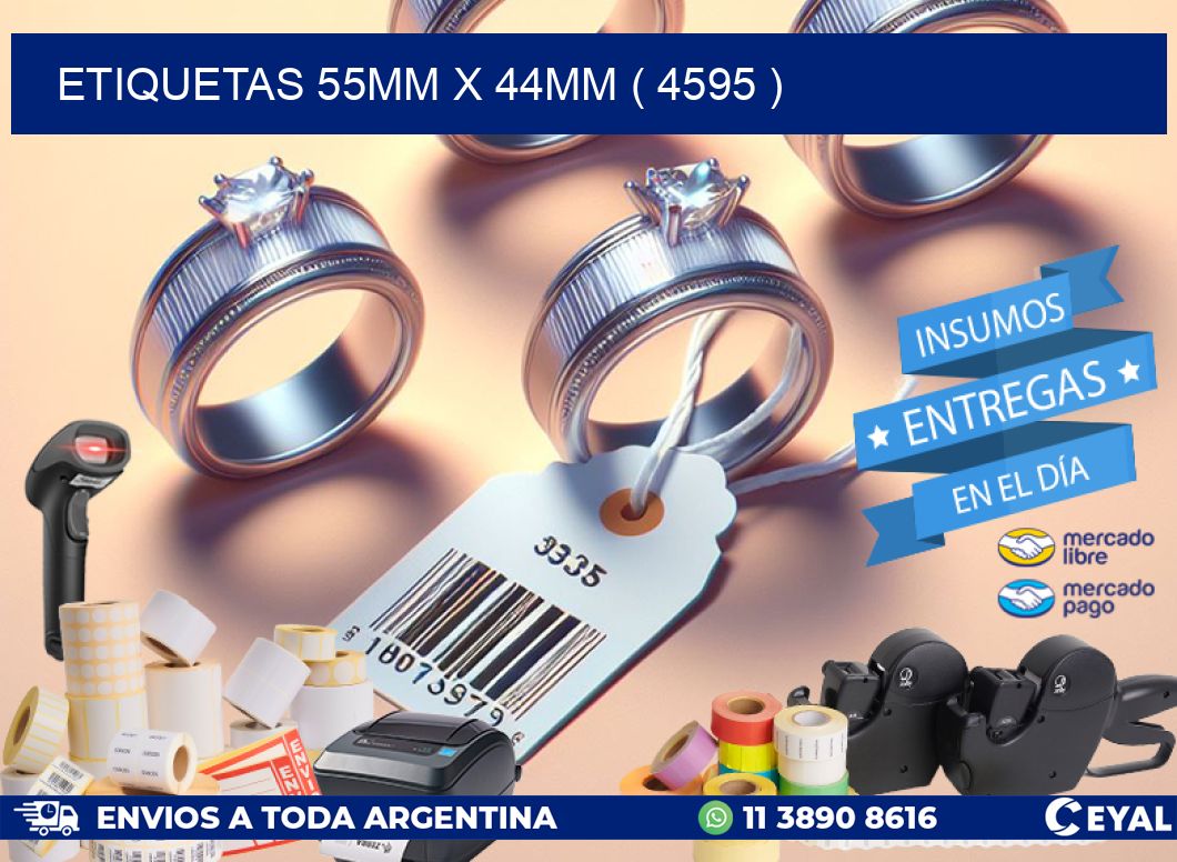 ETIQUETAS 55MM X 44MM ( 4595 )