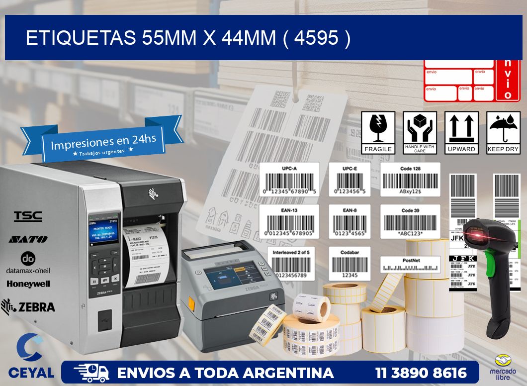 ETIQUETAS 55MM X 44MM ( 4595 )