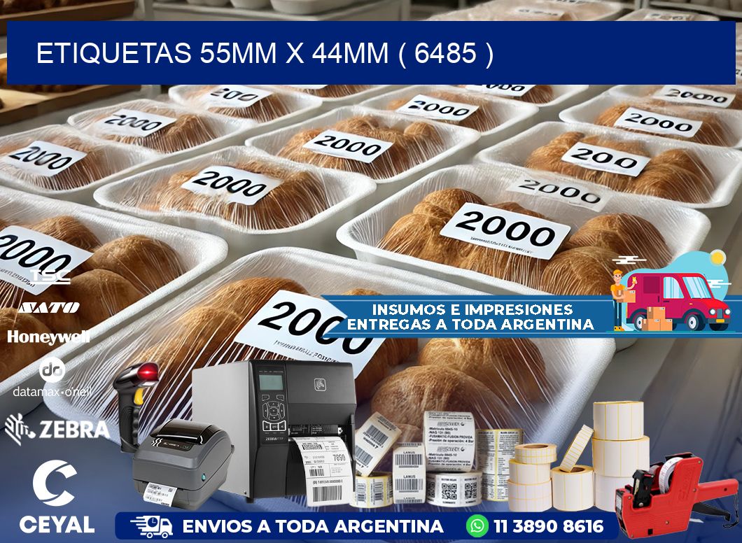 ETIQUETAS 55MM X 44MM ( 6485 )