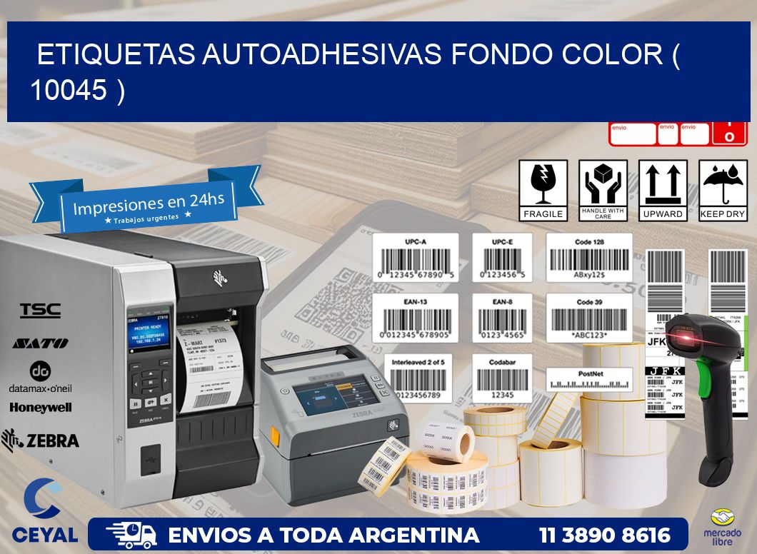 ETIQUETAS AUTOADHESIVAS FONDO COLOR ( 10045 )