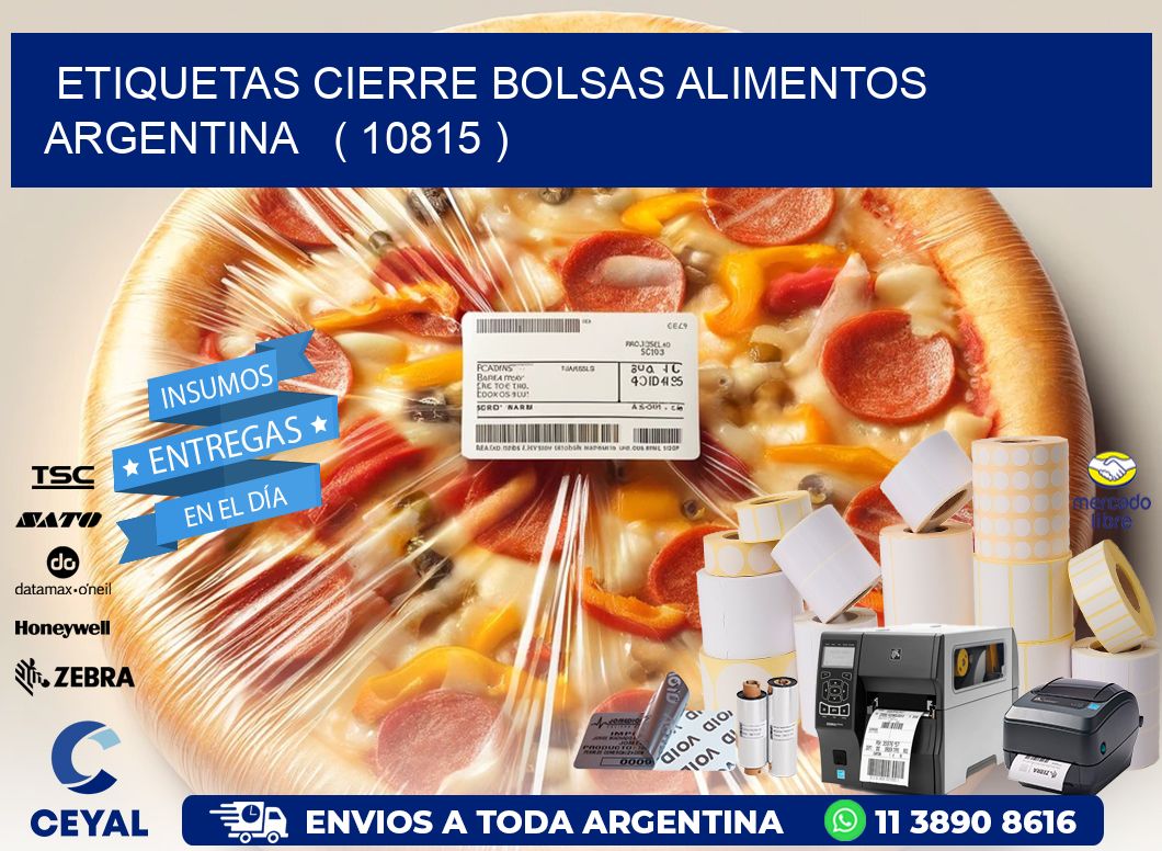 ETIQUETAS CIERRE BOLSAS ALIMENTOS ARGENTINA   ( 10815 )