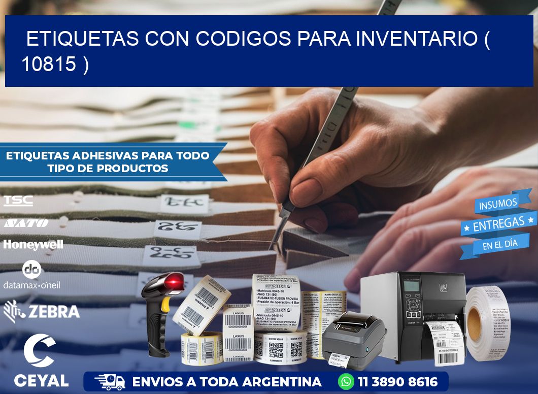 ETIQUETAS CON CODIGOS PARA INVENTARIO ( 10815 )