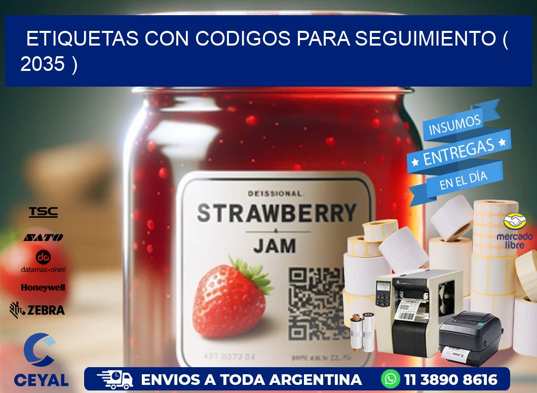 ETIQUETAS CON CODIGOS PARA SEGUIMIENTO ( 2035 )